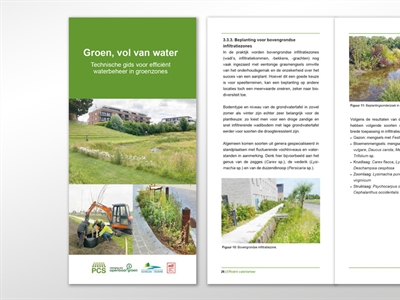 Brochure 'Groen, vol van water - Technische gids voor efficiënt waterbeheer in groenzones'